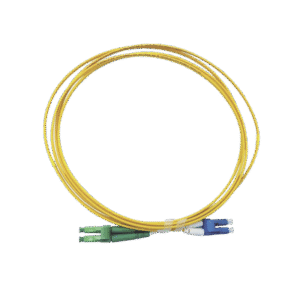 Jumper de Fibra Óptica Monomodo 9/125 LC/UPC-LC/APC, OFNR (Riser), 2.0 mm, Dúplex, amarillo, 3 metros