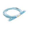 Jumper de Fibra Óptica Multimodo OM3 50/125 LC-LC OFNR (Riser), 2.0 mm, Dúplex, Aqua, 3 metros