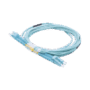 Jumper de Fibra Óptica Multimodo OM3 50/125 LC-LC OFNR (Riser), 2.0 mm, Dúplex, Aqua, 3 metros