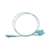 Jumper de Fibra Óptica Multimodo OM3 50/125 LC-SC OFNR (Riser), 2.0 mm, Dúplex, Aqua, 3 metros