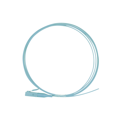 Pigtail de Fibra Óptica Simplex LC, PVC, OM4 50/125, Aqua, 1 metro Pigtail de Fibra Óptica Simplex LC, PVC, OM4 50/125, Aqua, 1 metro