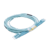 Jumper de Fibra Óptica Multimodo OM4 50/125 LC-LC OFNR (Riser), 2.0 mm, Dúplex, Aqua, 3 metros