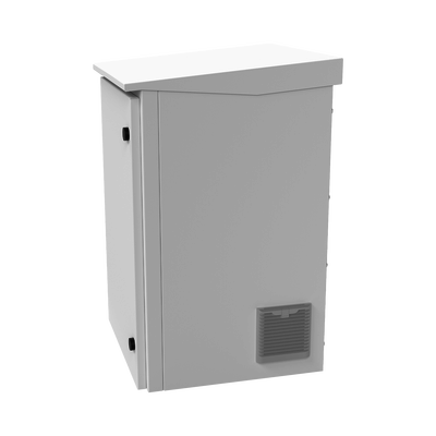 Gabinete de Exterior con Rack de 19" de 24U con Ventiladores y Termostato, Se envía el Gabinete Armado (Montaje a poste o torre se vende por separado).