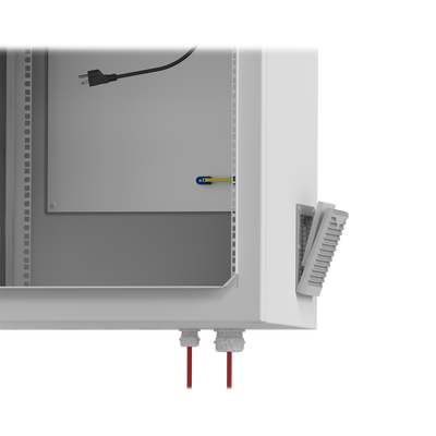 Gabinete de Exterior con Rack de 19" de 24U con Ventiladores y Termostato, Se envía el Gabinete Armado (Montaje a poste o torre se vende por separado).