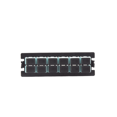 Placa acopladora para Distribuidor de Fibra Óptica LP-ODF-8024, incluye 12 acopladores SC Simplex Para fibra Multimodo (12 fibras)