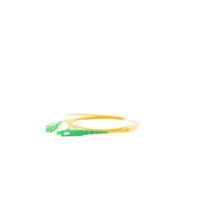 Jumper de Fibra Óptica Monomodo SC/APC-SC/APC Simplex, color amarillo, 1 metro