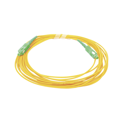 Jumper de Fibra Óptica Monomodo SC/APC - SC/APC Simplex, color amarillo, 5 metros