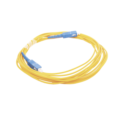 Jumper de Fibra Óptica Monomodo SC/UPC - SC/UPC Simplex, color amarillo, 5 metros