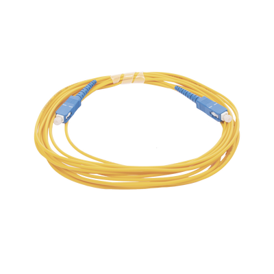 Jumper de Fibra Óptica Monomodo SC/UPC - SC/UPC Simplex, color amarillo, 5 metros