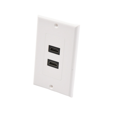 Placa de pared de 2 puertos HDMI hembra a hembra