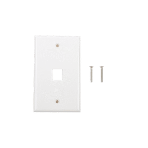 Placa de pared de 1 puerto, Keystone, Color Blanco