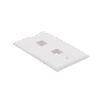 Placa de pared de 2 puertos, Keystone, Color Blanco