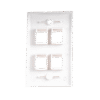 Placa de pared de 4 puertos, Keystone, Color Blanco