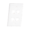 Placa de pared de 4 puertos, Keystone, Color Blanco