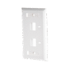 Placa de pared de 2 puertos, Keystone, con espacio para etiqueta, Color Blanco Placa de pared de 2 puertos, Keystone, con espacio para etiqueta, Color Blanco