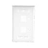 Placa de pared de 2 puertos, Keystone, con espacio para etiqueta, Color Blanco Placa de pared de 2 puertos, Keystone, con espacio para etiqueta, Color Blanco
