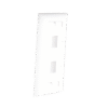 Placa de pared de 2 puertos, Keystone, con espacio para etiqueta, Color Blanco Placa de pared de 2 puertos, Keystone, con espacio para etiqueta, Color Blanco