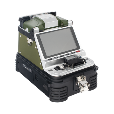 Fusionadora de Fibra Óptica MultiModo y MonoModo / 6 motores / Alineación por Núcleo / OPM + VFL / Cleaver Eléctrico de un Solo Paso / Capacitación Remota Gratuita