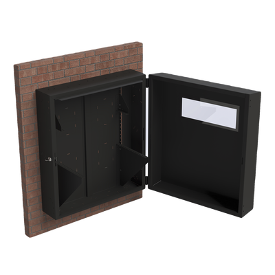 Gabinete de Pared con Rack Horizontal de 6 UR, con Ventanilla de Inspección, Se envía el Gabinete Armado.