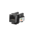 Módulo Jack Keystone Cat5e con terminación 110 (Punchdown) para faceplate - Color Negro