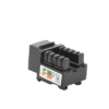 Módulo Jack Keystone Cat5e con terminación 110 (Punchdown) para faceplate - Color Negro