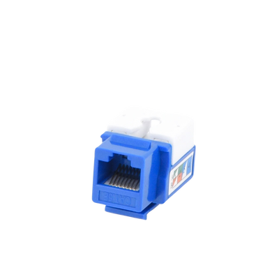 Módulo Jack Keystone Cat5e con terminación 110 (Punchdown) para faceplate - Color Azul Módulo Jack Keystone Cat5e con terminación 110 (Punchdown) para faceplate - Color Azul