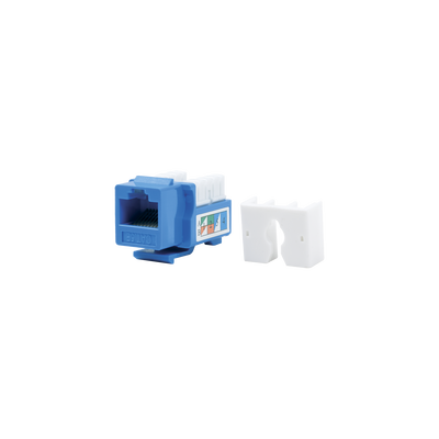 Módulo Jack Keystone Cat5e con terminación 110 (Punchdown) para faceplate - Color Azul Módulo Jack Keystone Cat5e con terminación 110 (Punchdown) para faceplate - Color Azul