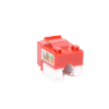 Módulo Jack Keystone Cat5e con terminación 110 (Punchdown) para faceplate - Color Rojo