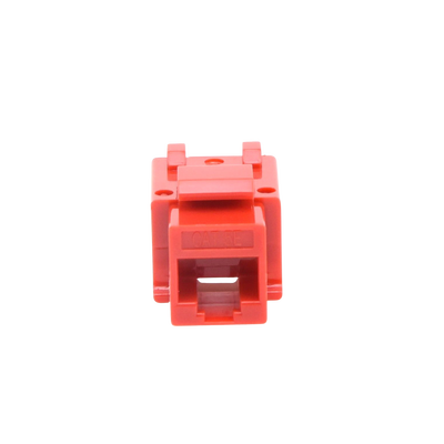 Módulo Jack Keystone Cat5e con terminación 110 (Punchdown) para faceplate - Color Rojo