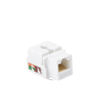 Módulo Jack Keystone Cat5e con terminación 110 (Punchdown) para faceplate - Color Blanco Módulo Jack Keystone Cat5e con terminación 110 (Punchdown) para faceplate - Color Blanco