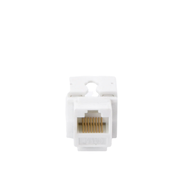 Módulo Jack Keystone Cat5e con terminación 110 (Punchdown) para faceplate - Color Blanco Módulo Jack Keystone Cat5e con terminación 110 (Punchdown) para faceplate - Color Blanco