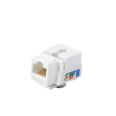 Módulo Jack Keystone Cat5e con terminación 110 (Punchdown) para faceplate - Color Blanco Módulo Jack Keystone Cat5e con terminación 110 (Punchdown) para faceplate - Color Blanco