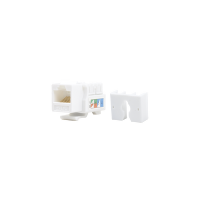 Módulo Jack Keystone Cat5e con terminación 110 (Punchdown) para faceplate - Color Blanco Módulo Jack Keystone Cat5e con terminación 110 (Punchdown) para faceplate - Color Blanco