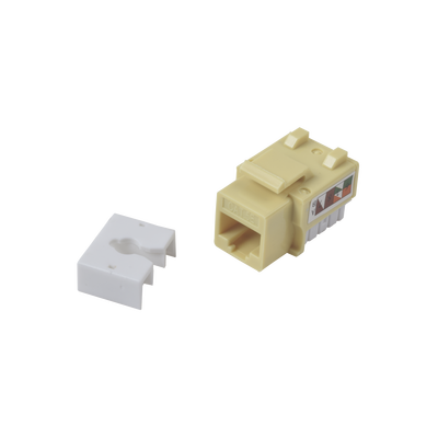 Módulo Jack Keystone Cat5e con terminación 110 (Punchdown) para faceplate - Color Amarillo