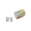 Módulo Jack Keystone Cat5e con terminación 110 (Punchdown) para faceplate - Color Amarillo