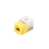Módulo Jack Keystone Cat5e con terminación 110 (Punchdown) para faceplate - Color Amarillo
