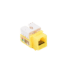 Módulo Jack Keystone Cat5e con terminación 110 (Punchdown) para faceplate - Color Amarillo