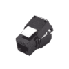 Módulo Jack Keystone Cat5e (toolless), con terminación en ángulo 180 º Color Negro, Compatible con Faceplate y Patchpanel Linkedpro Módulo Jack Keystone Cat5e (toolless), con terminación en ángulo 180 º Color Negro, Compatible con Faceplate y Patchpanel Linkedpro