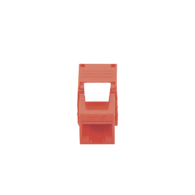 Módulo Jack Keystone Cat5e (toolless), con terminación en ángulo 180 º Color Rojo, Compatible con Faceplate y Patchpanel Linkedpro Módulo Jack Keystone Cat5e (toolless), con terminación en ángulo 180 º Color Rojo, Compatible con Faceplate y Patchpanel Linkedpro