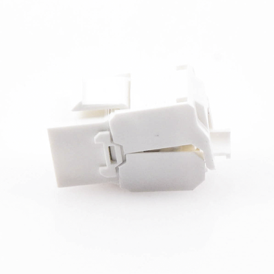 Módulo Jack Keystone Cat5e (toolless), con terminación en ángulo 180 º Color Blanco, Compatible con Faceplate y Patchpanel Linkedpro