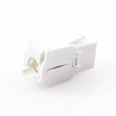Módulo Jack Keystone Cat5e (toolless), con terminación en ángulo 180 º Color Blanco, Compatible con Faceplate y Patchpanel Linkedpro