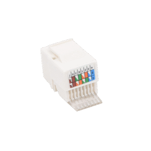 Módulo Jack Keystone Cat5e sin herramienta (toolless) para faceplate - Color Blanco