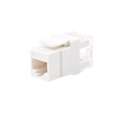 Módulo Jack Keystone Cat5e con terminación en ángulo 180 º Color Blanco Módulo Jack Keystone Cat5e con terminación en ángulo 180 º Color Blanco