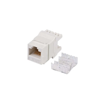 Módulo Jack Keystone Cat5e con terminación en ángulo 180 º Color Blanco Módulo Jack Keystone Cat5e con terminación en ángulo 180 º Color Blanco