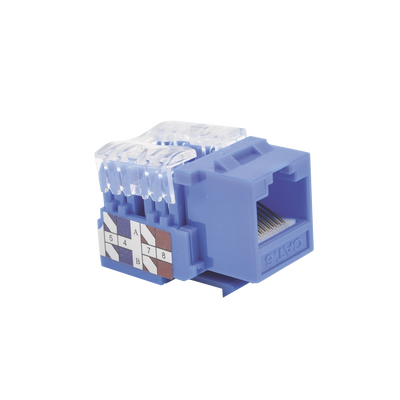 Módulo Jack 110 Cat6, Keystone para faceplate - Color Azul Módulo Jack 110 Cat6, Keystone para faceplate - Color Azul