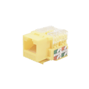 Módulo Jack Keystone Cat6 con terminación 110 (Punchdown) para faceplate - Color Amarillo Módulo Jack Keystone Cat6 con terminación 110 (Punchdown) para faceplate - Color Amarillo