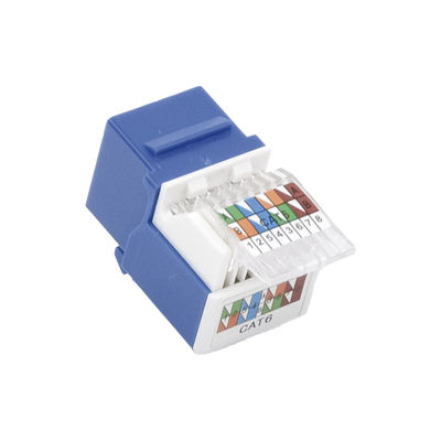 Módulo Jack Cat6 sin herramienta (toolless) keystone - Color Azul Módulo Jack Cat6 sin herramienta (toolless) keystone - Color Azul