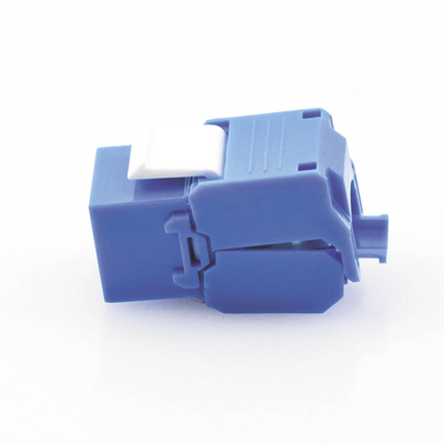 Módulo Jack Keystone Cat6 (toolless), con terminación en ángulo 180 º Color Azul, Compatible con Faceplate y Patchpanel Linkedpro