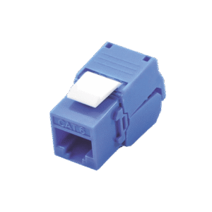 Módulo Jack Keystone Cat6 (toolless), con terminación en ángulo 180 º Color Azul, Compatible con Faceplate y Patchpanel Linkedpro