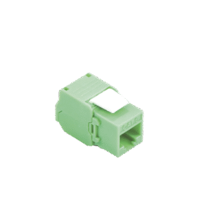 Módulo Jack Keystone Cat6 (toolless), con terminación en ángulo 180 º Color Verde, Compatible con Faceplate y Patchpanel Linkedpro